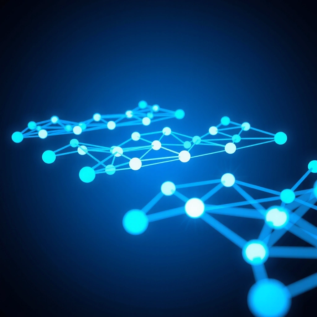 Visualização de rede neural artificial com interface futurística